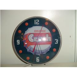 Pam orange crush advertising clock G.W.O.