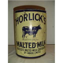 25lb Horlicks malted milk store display tin