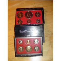 1974 and 1980 US proof sets