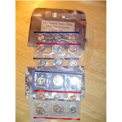 1996 and 97 US uncirculated coin sets both P+D mints