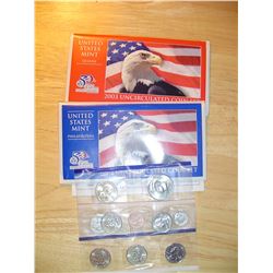 2003 US uncirculated coin set with quarters P + D mints
