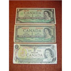 1954,67 +73 canadian 1 dollar bills