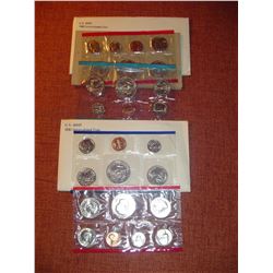 1980 and 81 US uncirculated coin sets both P+D mints