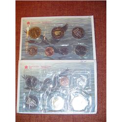 1997 and 98w uncirculated canadian coin sets