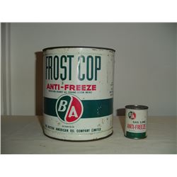 2 BA anti-freeze tins coolant and gas