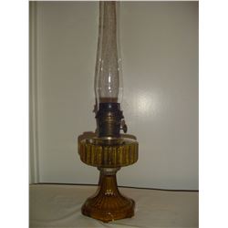 amber glass Aladdin coal-oil lamp