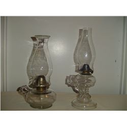 #1 and #2 finger hold coal-oil lamps