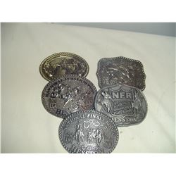 5 mens collectors Hesston rodeo belt buckles
