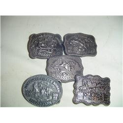 5 ladies collectors Hesston rodeo belt buckles