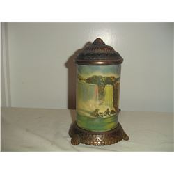 1940's cast and brass niagra falls motion lamp working condition