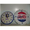 Image 1 : 2 advertising clocks pepsi (battery) and napa (plug in)