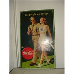 1940's cardboard coca -cola sign