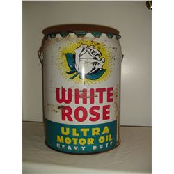 white rose 5 gallon oil pail