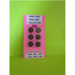 Collection WAR TIME one cent 1940 to 1945 ( Pennies are dissapearing fast put away for Grandkids)
