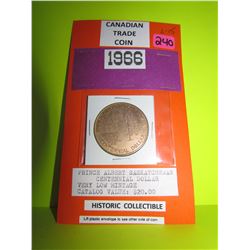 Historic Collectible - 1966 Prince Albert Centennial dollar (very low mintage Catelogue Value $20 lo