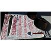Image 1 : 2 Iron Skillets, carving knife, Enamel spoon, Flour sack
