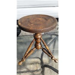 Ornate Organ/ Piano stool (re-glued and adjustable height)