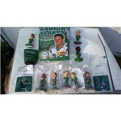 12 Sask rough rider bobble heads