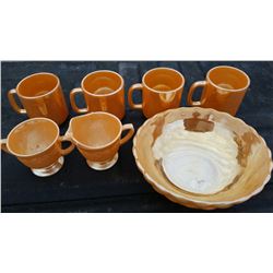 8 piece "FIreKing" Glassware