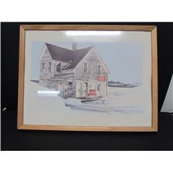 Tom Athens Coca Cola Framed Picture "Little Grocery store"