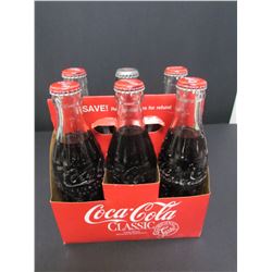 6 x 200ml Coca Cola 6pack Full unopened Old Original bottles Non print Embossed bottles