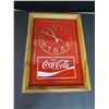 Image 1 : Coca Cola Clock ( battery operated) wood framed