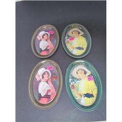 4 Coca Cola "tip trays" Canadian Editions 1978