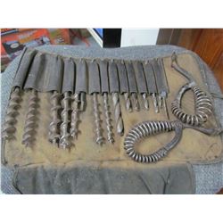 Pouch of brace bits and 2 stove top lifters