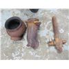 Image 1 : 2 well pump accessories and 1 Wooden spiggett