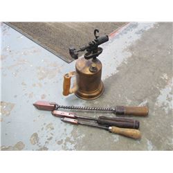 Blow Torch c/w 3 saudering irons