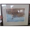 Image 1 : Ducks unlimited framed art 111/1850"Backwards Reflections" by Dave Hiebert 1991