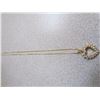 Image 1 : Heart shaped Pendant on chain CZ stones