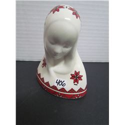 Ceramic Hooded Lady Ukranian Decoration Piece