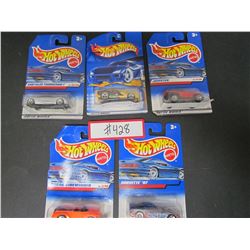 Lot#18- 5Hotwheels- Corvette 97,Dodge Sidewinder, Jeepster,Dodge ChargerR/T,Chrysler Thunderbolt
