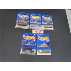 Lot#20- 5 Hotwheels- Flamestopper,Bus,Hydrojet,Tbird 63,Jaguar XJ220