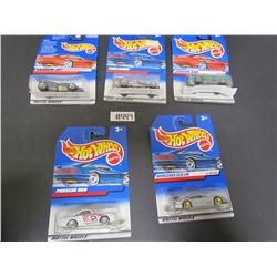Lot#39- 5 HotwheelsShadow Jet,Porsche 959,skullrider,JaguarXK8,Mercedes CLK-LM