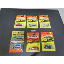 lot#47- 6 Matchbox-VW Concept,Ferrari 456GT, Mustang mach III,superfast 57' chevy Bel air,Toyota Sup