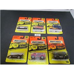 lot#48- 6 Matchbox-Street Streak,Maintence truck,Garbage truck,Lamborghini Countach,Chevy Van,Rocket