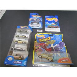 Lot #49- Hot wheels - Roadrocket,Hummer H3T Crashers (Headlock),5 Pack Shiners