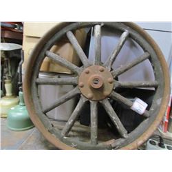 Steel Wheel, wooden spokes 24"