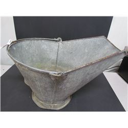 Old Galvanized Coal Scuttle