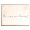 Image 1 : BERNARD M. BARUCH Autographed Signed Card