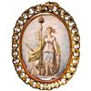 Image 1 : c. 1790, Locket with Miniature Painting of Columbia