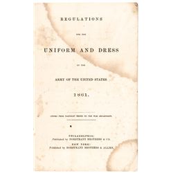 1861 Rare Civil War Pamphlet: Uniform and Dress of the Army of the United States
