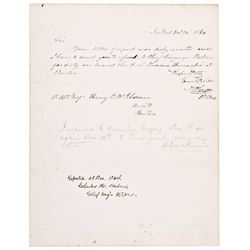 ADMIRAL FRANCIS H. GREGORY, Document Signed, 1864
