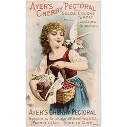 Lot of THREE - AYERS CHERRY PECTORAL Advertising Trade Cards