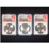 Image 1 : Lot of 3 - 2016 Silver Maple Leafs NGC MS69 First Day of Issue