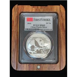 2016 China Panda 30g PCGS MS69 First Strike