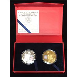 2010 USA Vancouver Olympics SilverPlated, GoldPlated USOC Medal Set