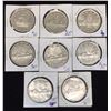 Image 1 : Lot of 8 Canadian Silver Dollars